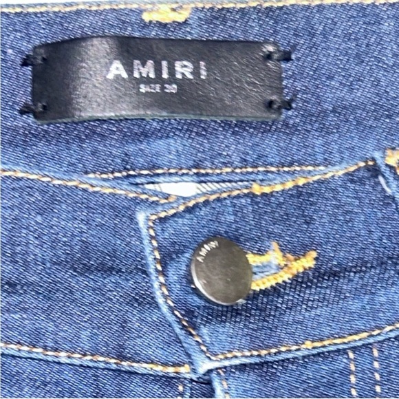 Amiri 🆕 nwot slightly distressed stack medium indigo 92/6/8 100% authentic ss23 - Picture 16 of 17